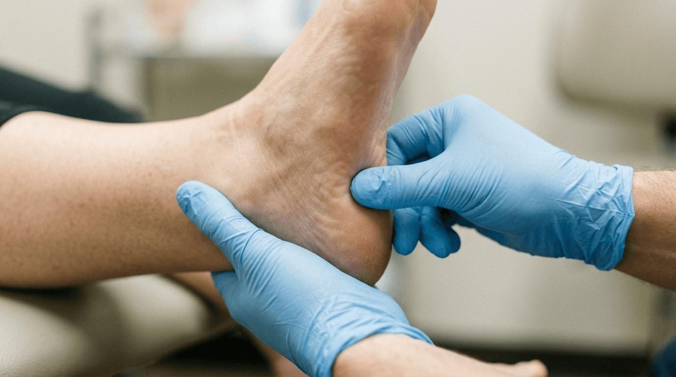 Heel pain affecting the bottom of the foot