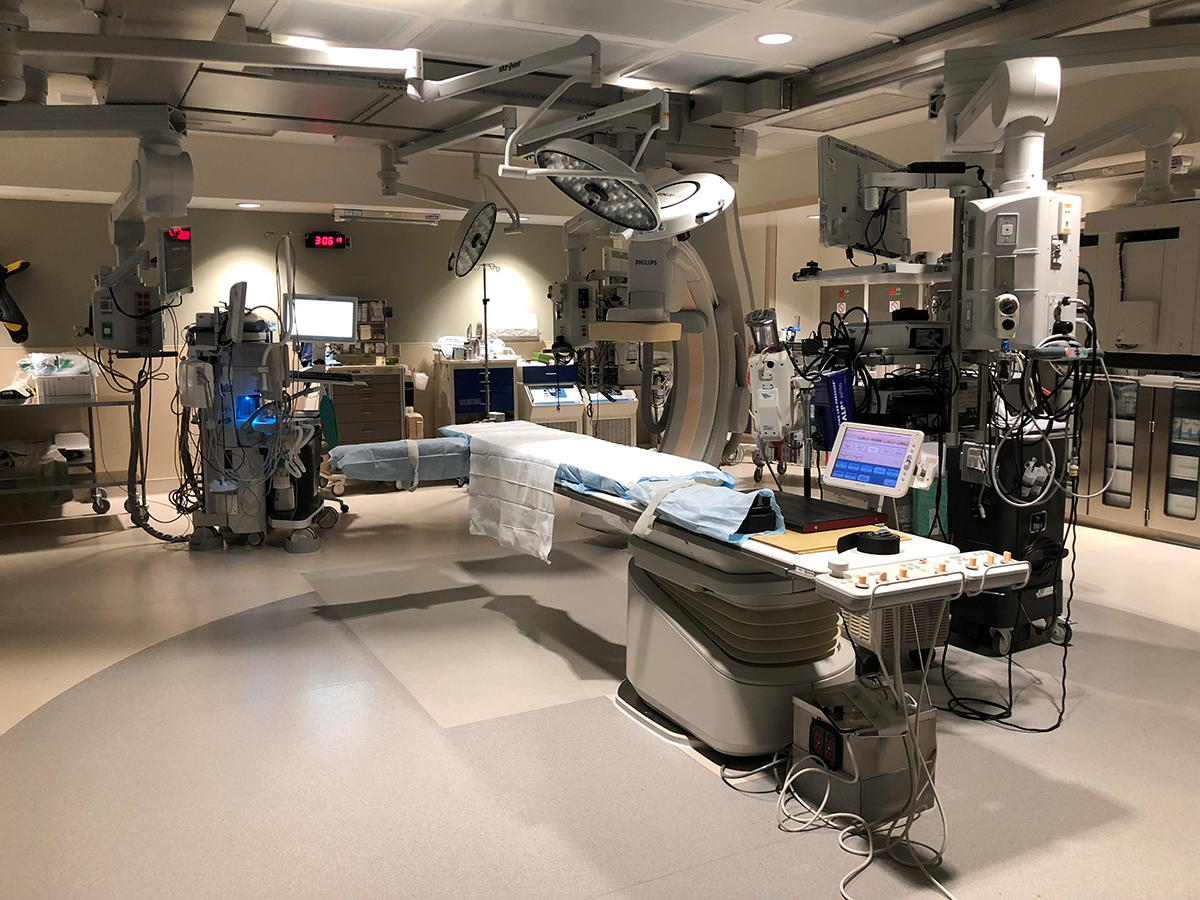 Operating room environment used for surgical procedures